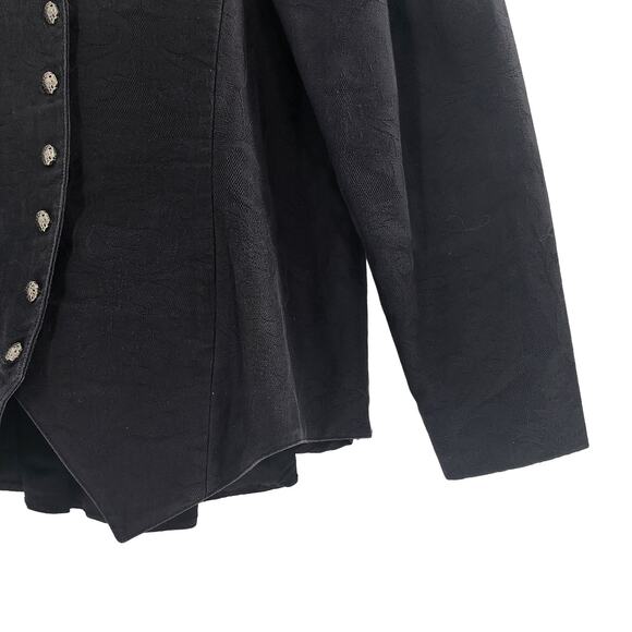 Women’s Jacquard Tuxedo Jacket Coat Size 18 WAH Maker True West Black Western - Picture 6 of 13